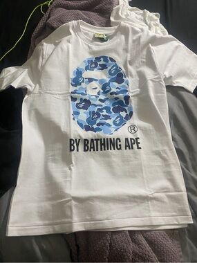 Bape | Shirts | Mens Small Bape Mix Camo Relaxed Side Shark Polo